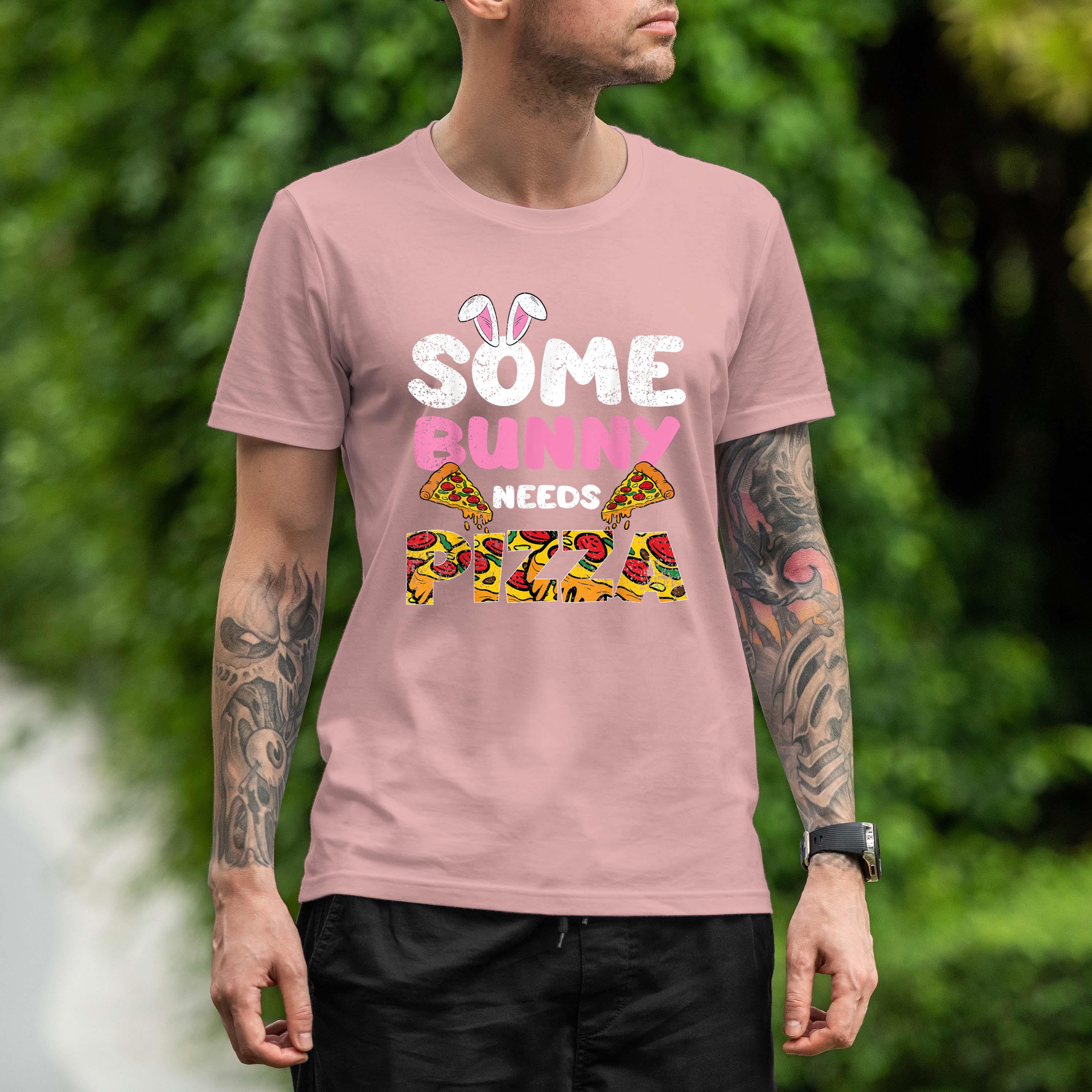 Easter Foodie Chef Some Bunny Needs Pizza Italian Food Lover Shirt 